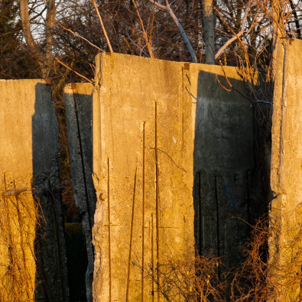 Mauerüberreste an der Gedenkstätte Berliner Mauer