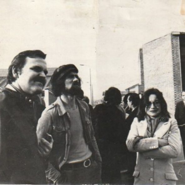 Mein Vater (Mitte, mit Hut) mit weiteren Leuten auf einer Delegation bei Halle